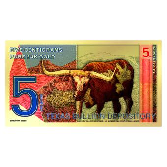 Modern Texas Redback – 5 CG Gold Note